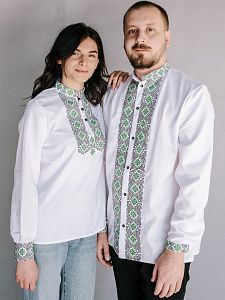 Set for a couple Green ornament - Вже Вже